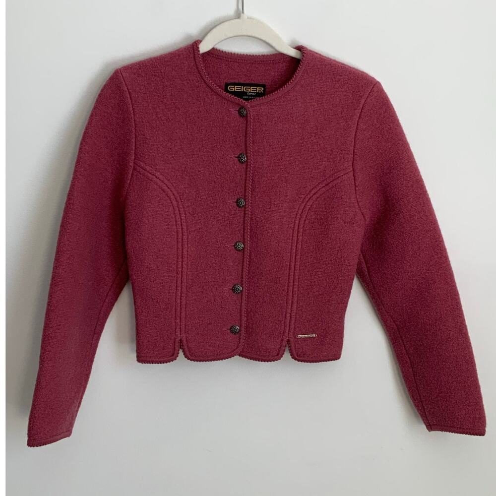 Geiger Vintage Wool Button up Cardigan Jacket size small